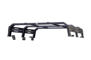 Toyota Tacoma Truck Bed Rack - Fishbone Offroad - Half Height Tackle Rack - Black - `16-`27